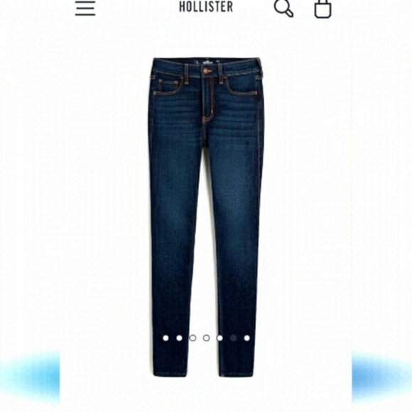 Hollister High-Rise Dark Wash Skinny Jeans Size W25 L30 - Picture 1 of 8